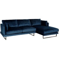 Florance soffa med divan till höger - Mörkblå sammet Florance soffa med divan till höger - Mörkblå sammet