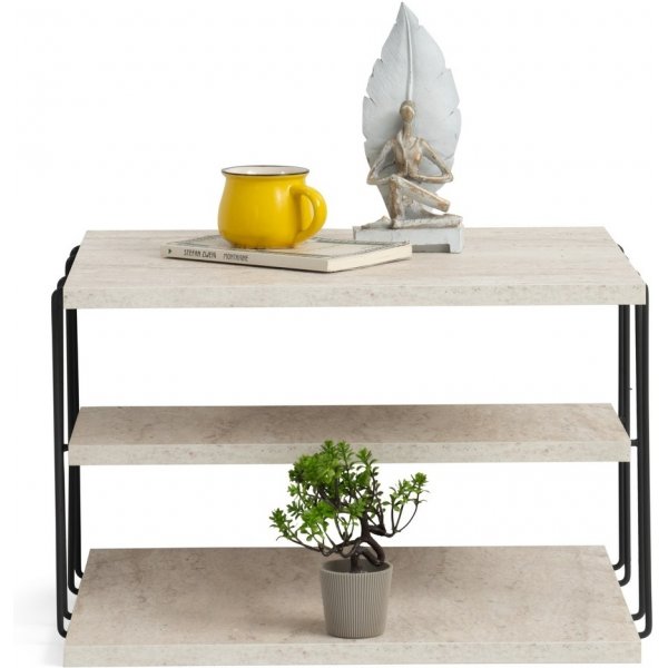 Lifon sidobord - Svart/marmor Lifon sidobord - Svart/marmor