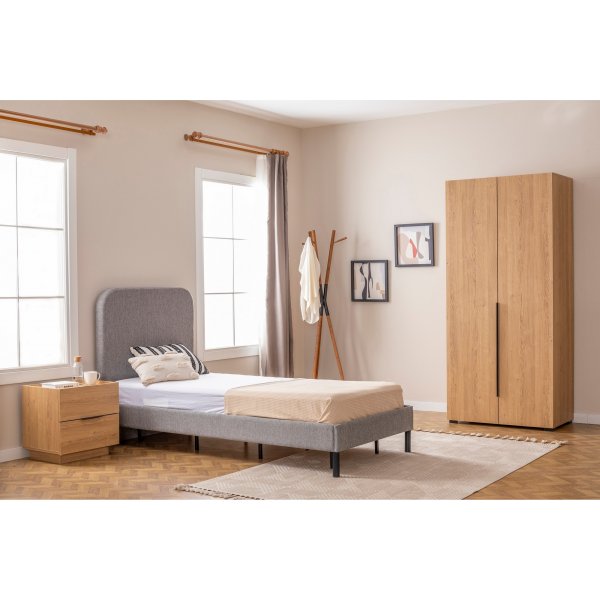 Lody enkelsäng 90 x 200 cm - Grå Lody enkelsäng 90 x 200 cm - Grå