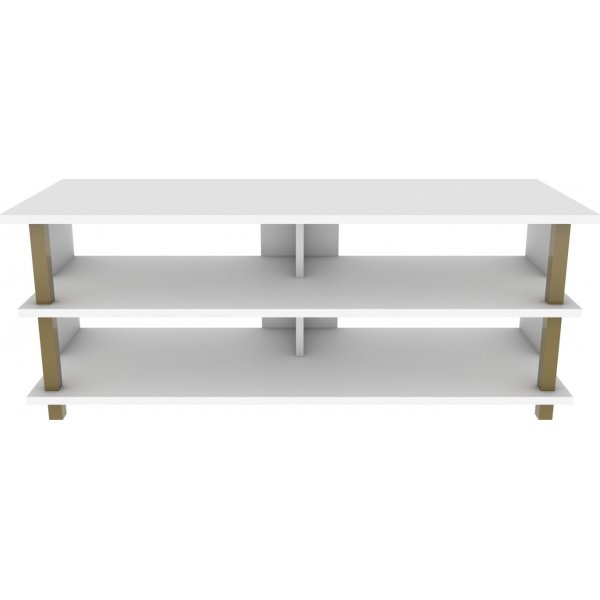 Pueblo TV-bnk - Guld/vit