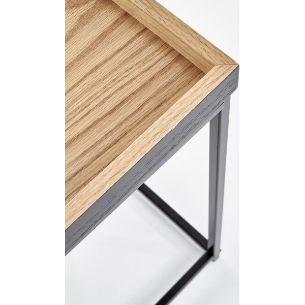 Table d'appoint Amery 42 x 42 cm - Chêne/noir Table d'appoint Amery 42 x 42 cm - Chêne/noir