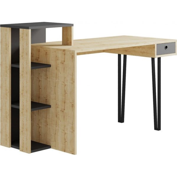 Loyd skrivbord 141x92 cm - Ek/antracit Loyd skrivbord 141x92 cm - Ek/antracit