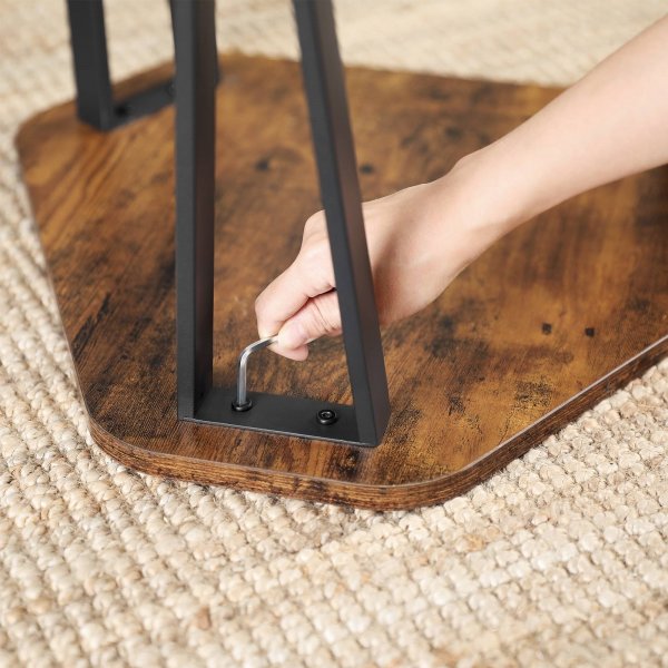 Table basse Susannah, 3 pices, 39,6 x 39,6 | 51,2  51,2 | 58,7 x 58,7 cm - Marron/noir