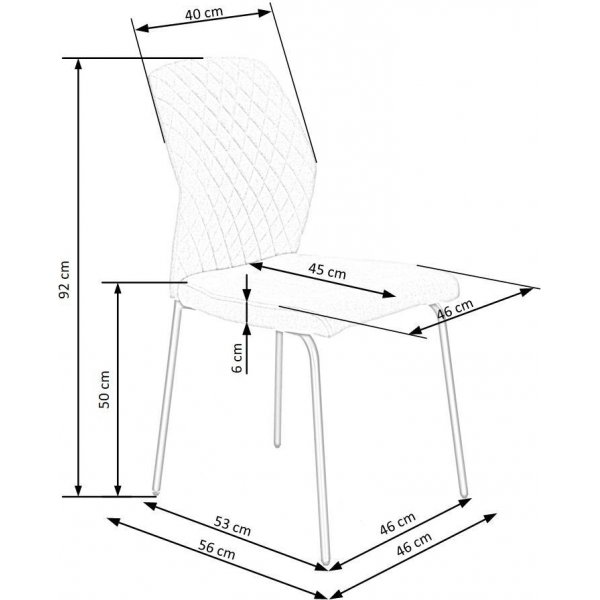 Chaise de salle à manger Cadeira 461 - Beige Chaise de salle à manger Cadeira 461 - Beige