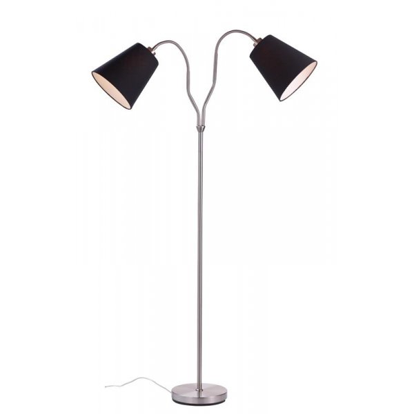 Modena Golvlampa - Stl/Svart