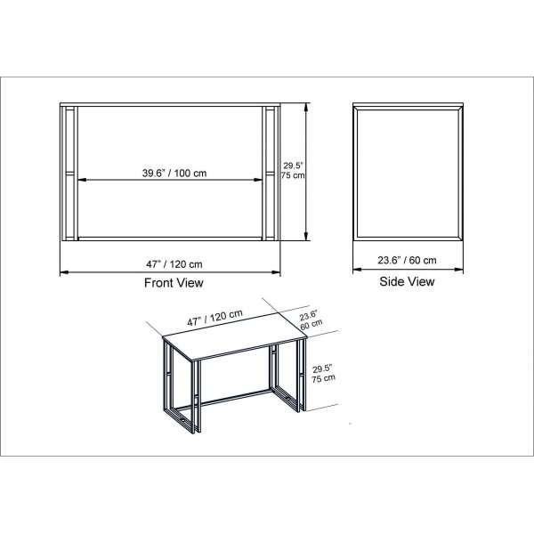 Bureau Alfa 120x60 cm - Blanc