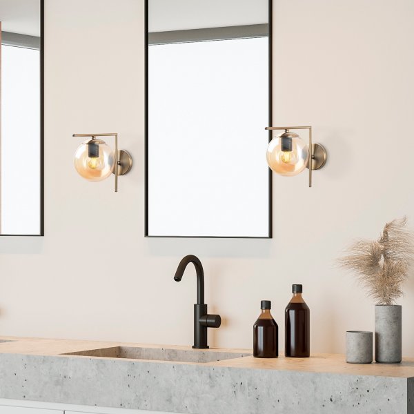 Monde wandlamp - Antiek/helder