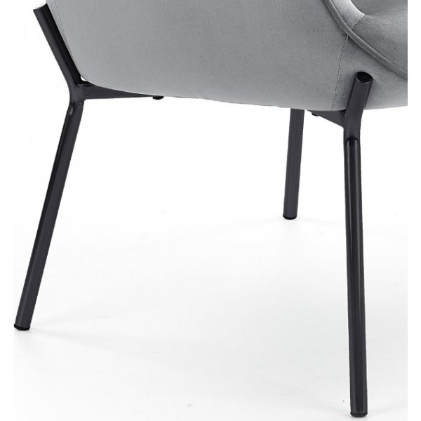 Fauteuil Ingeborg - Gris/noir