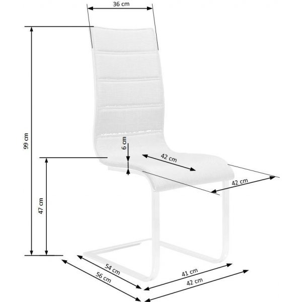 Chaise Aiden - PU noir