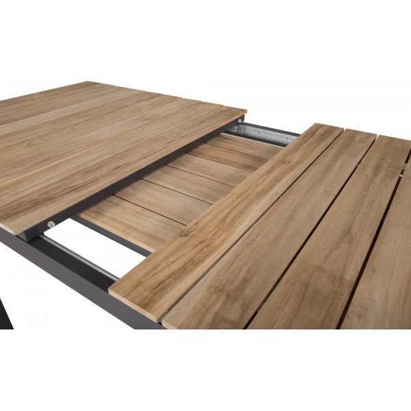 Mexico bord 180 x 90 cm - Teak/svart