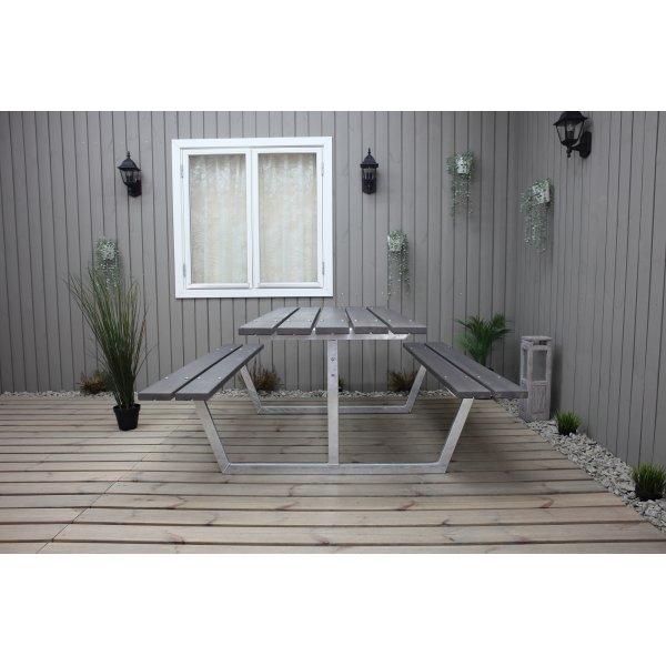 Rustik bnkset utan ryggstd - Gr