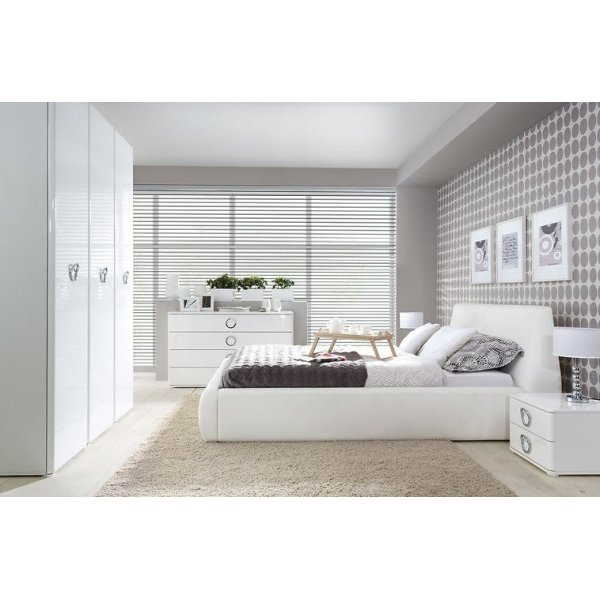 Kai sängbord - Vit högglans Kai sängbord - Vit högglans