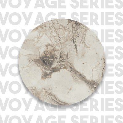 Voyage bokhylla 4 - Vit marmor/guld