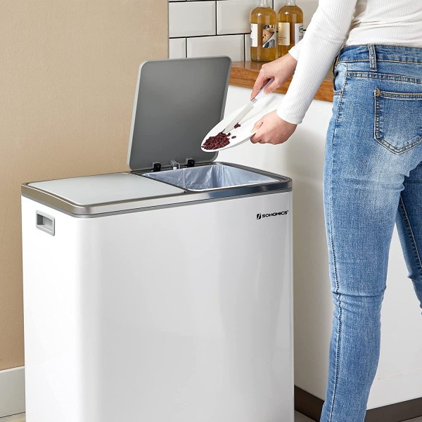 Poubelle Daloa 60 l - Blanc