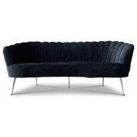 Snäckan 3-sits soffa - Svart sammet / Krom Snäckan 3-sits soffa - Svart sammet / Krom