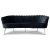 Snckan 3-sits soffa - Svart sammet / Krom