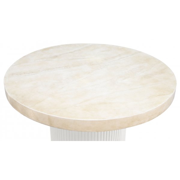 Matgrupp med 2 stolar och matbord 80 cm beige/rotting - Merca/Tor