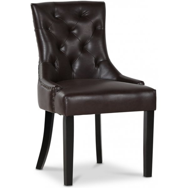 Matgrupp; Bord 180x90 cm med 4 st bruna stolar Matgrupp; Bord 180x90 cm med 4 st bruna stolar