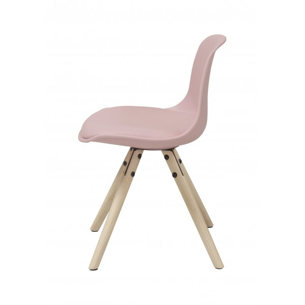 Woody Junior matstol - Rosa / ek
