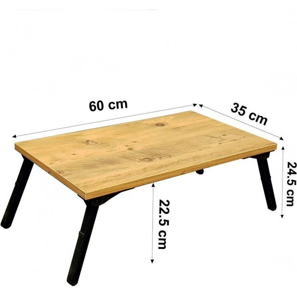 Gus laptoptafel 60x35 cm - Grenen/zwart Gus laptoptafel 60x35 cm - Grenen/zwart