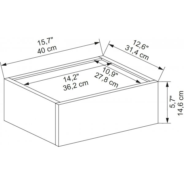 Luminia vägghängt sängbord - Valnöt Luminia vägghängt sängbord - Valnöt