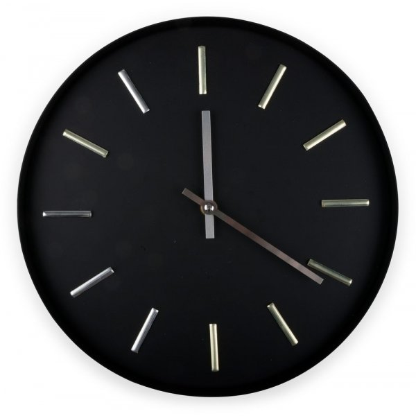 Klocka Moon - Svart/silver