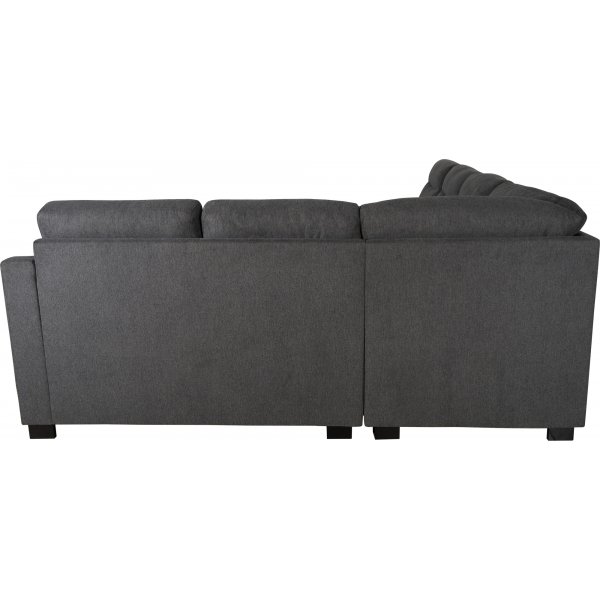 Canap d\\\'angle Salem en tissu gris fonc