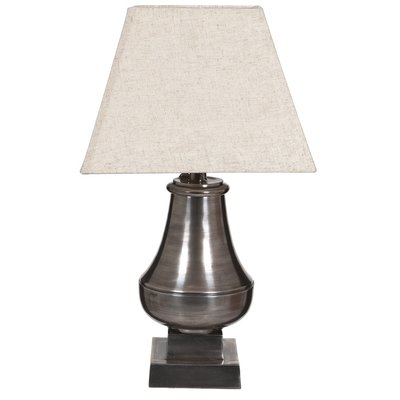 Light bordslampa - borstad krom/beige