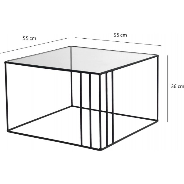 Table basse Outline 55 x 55 cm - Noir Table basse Outline 55 x 55 cm - Noir