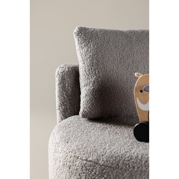 Canapé enfant 2 places Kelso - Teddy gris Canapé enfant 2 places Kelso - Teddy gris