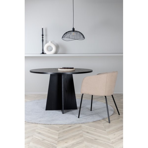 Bootcut eettafel 110 cm - Zwart