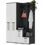 Asimo kleerhanger 130 x 44,6 x 183 cm - Antraciet/wit