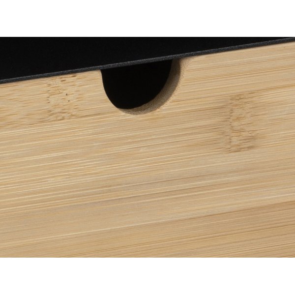 Joliet nachtkastje - Zwart/bamboe