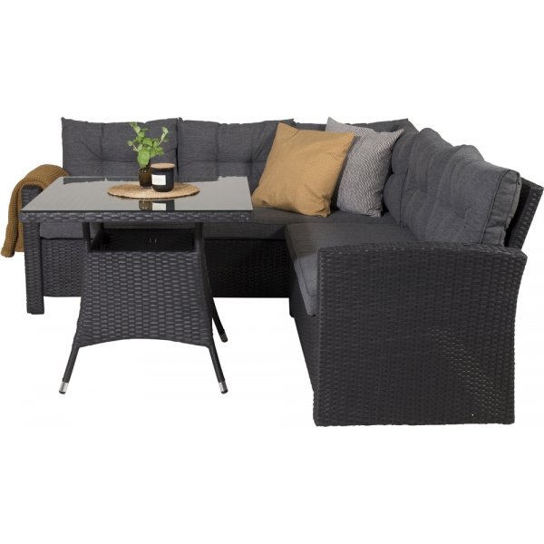 Groupe de canapés d\\\'angle Watford - Noir/gris Groupe de canapés d\\\'angle Watford - Noir/gris