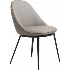 Chaise de salle  manger Billy en PU gris clair