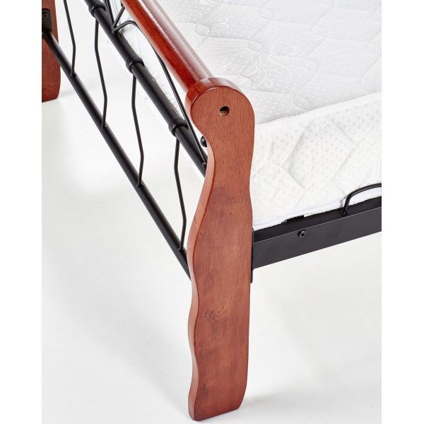 Anika 90x200 cm bedframe - antiek kersen/zwart Anika 90x200 cm bedframe - antiek kersen/zwart