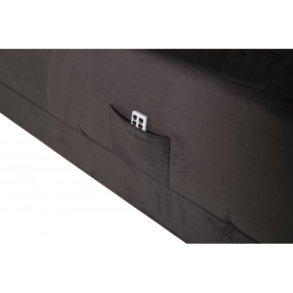 Vansbro sng 180 x 200 cm Fast - Mrkgr sammet