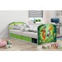 Vejle barnsng med frvaringsfack 80 x 160 cm - Valfri sticker & frg