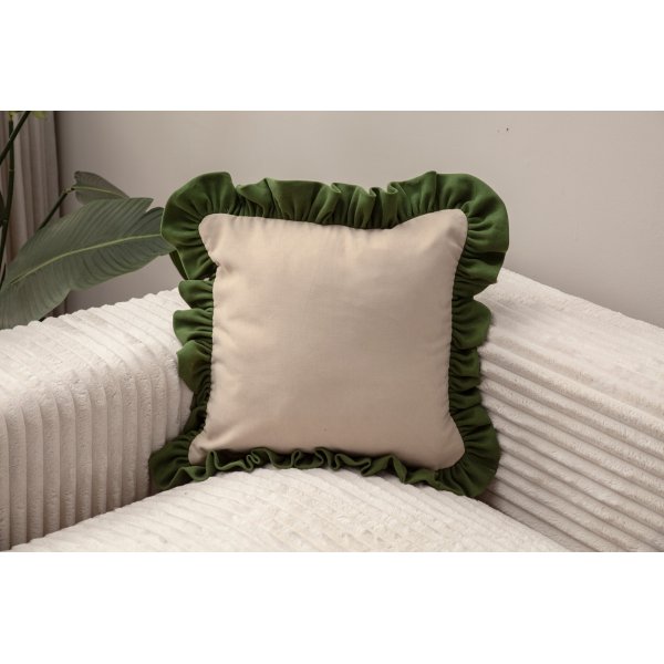 Firefly kuddfodral 43 x 43 cm - Grn/beige