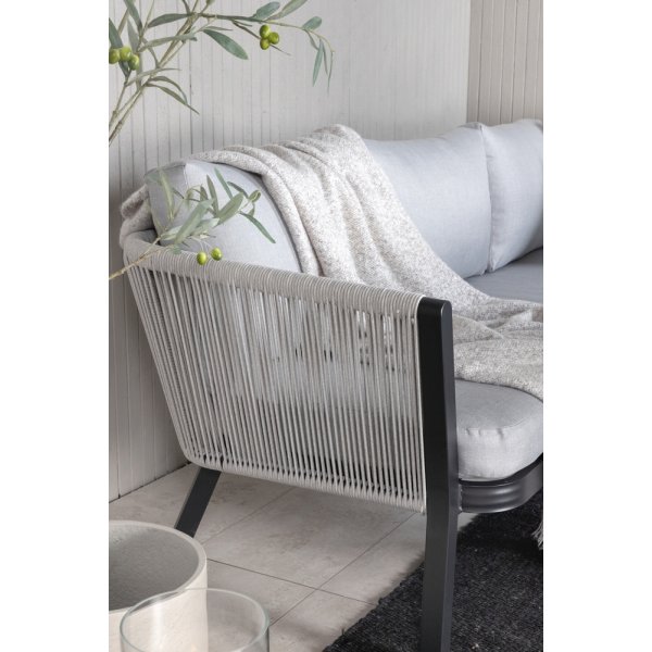 Groupe de canapés d'angle Virya - Noir/Gris Groupe de canapés d'angle Virya - Noir/Gris