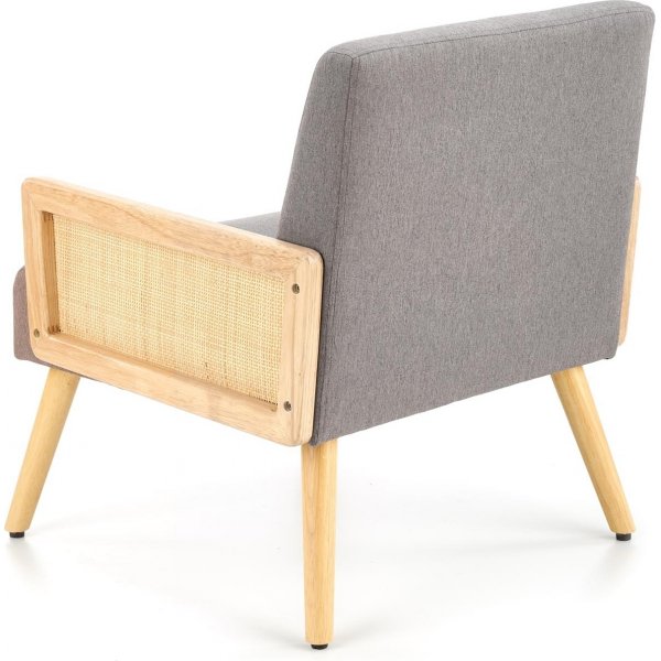 Fåtölj Fire - Grå & trä Fåtölj Fire - Grå & trä