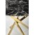 Raymond matbord 100 cm - Svart marmor/guld