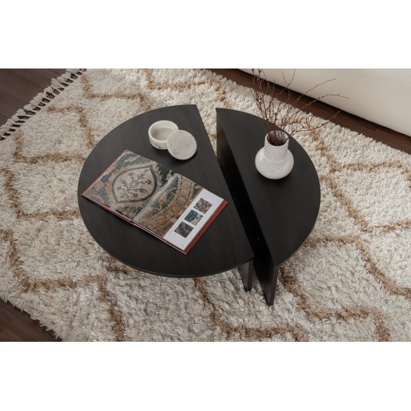 Orion soffbord 90 x 90 cm - Trä/svart Orion soffbord 90 x 90 cm - Trä/svart