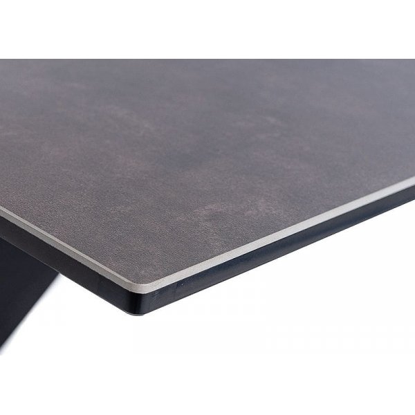 Table à manger Salvadore 120-180 x 80 cm - Gris/noir Table à manger Salvadore 120-180 x 80 cm - Gris/noir