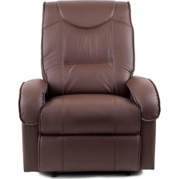 Jacqueline reclinerfåtölj i brunt ekoläder Jacqueline reclinerfåtölj i brunt ekoläder