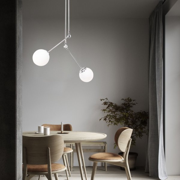 Plafonnier Cambaz 3451 - Chrome/blanc