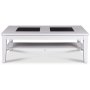 JASMINE soffbord - Vit / Svart granit