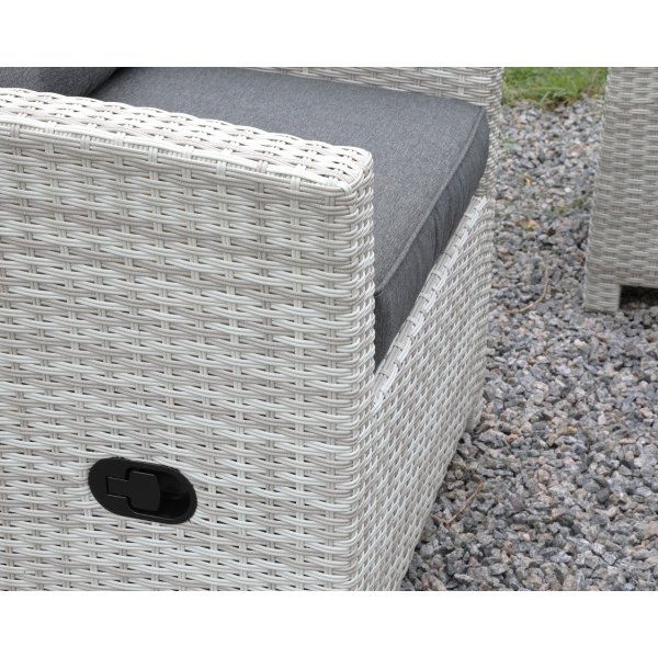 Orlando utemöbelgrupp hög rygg ställbara fåtöljer - Whitewash Orlando utemöbelgrupp hög rygg ställbara fåtöljer - Whitewash