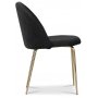 Tiffany velvet stol - Svart/Mssing