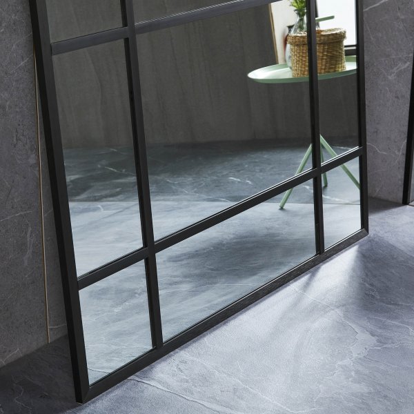 Helkroppsspegel 90 × 180 cm Spröjsad - Svart ram Helkroppsspegel 90 × 180 cm Spröjsad - Svart ram